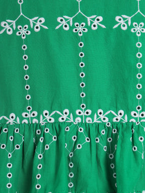 Emerald Bloom Peplum Top