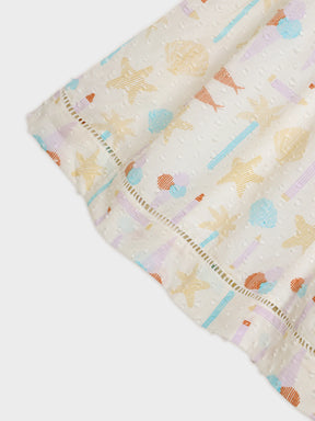 Playful Pastels Dress with Ruffle Sleeves