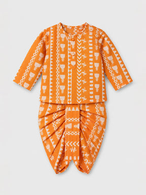 Printed Kurta Dhoti Set