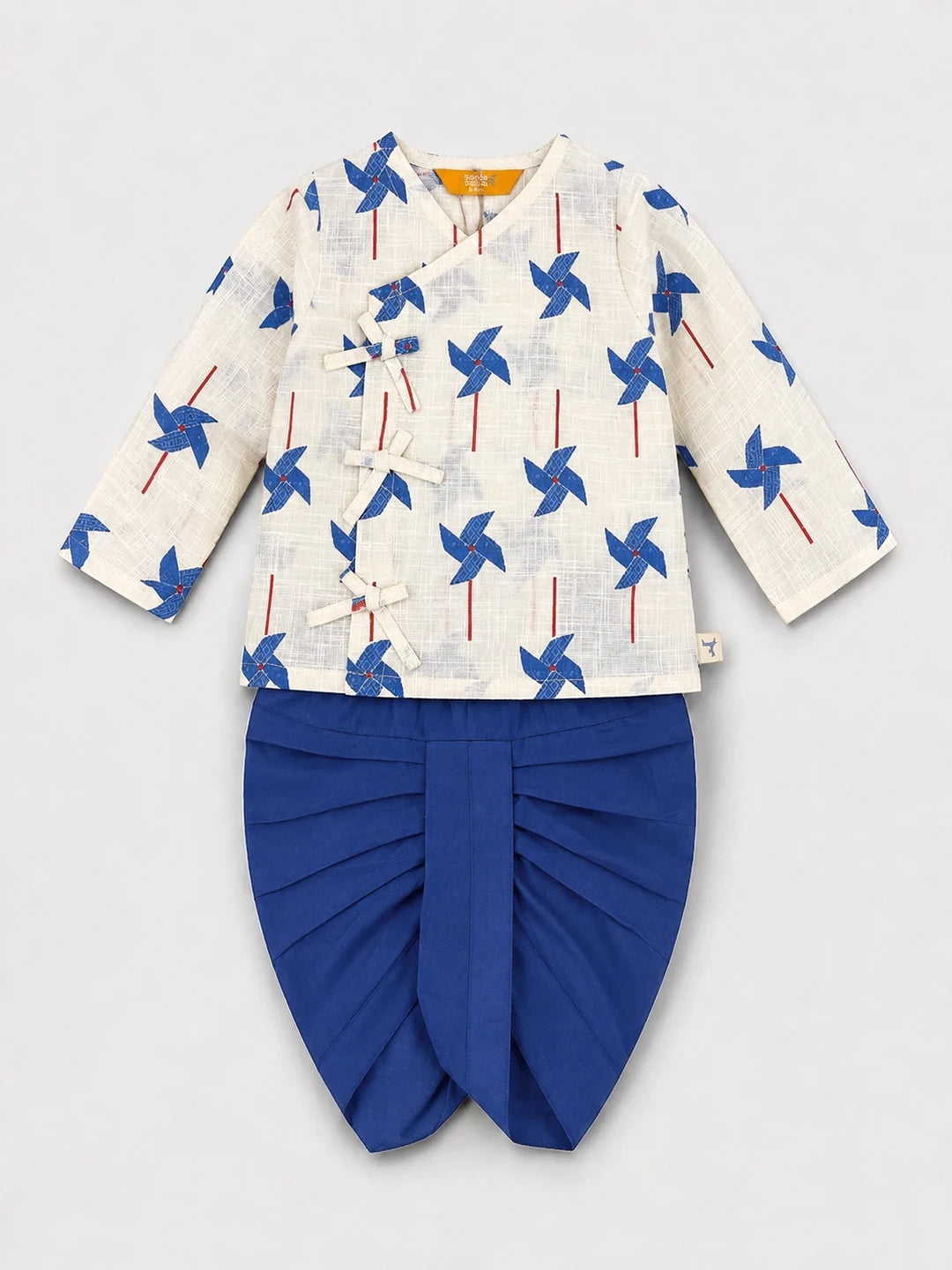 Printed Wrap Kurta Dhoti Set