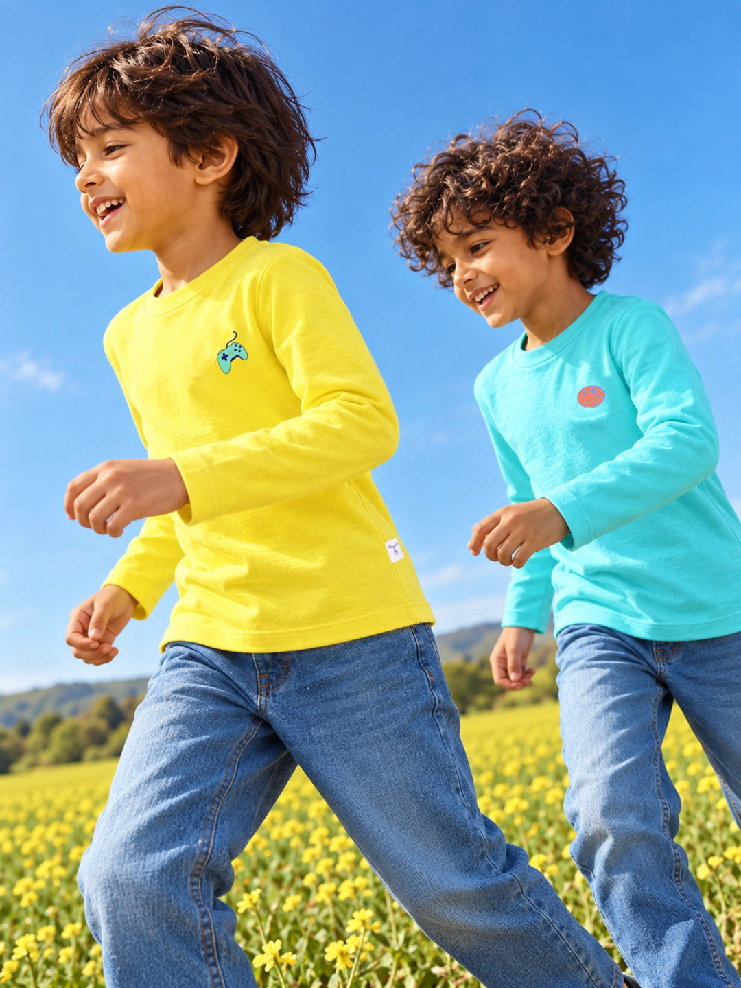Pack of 2 Full Sleeves Boy's T-Shirts