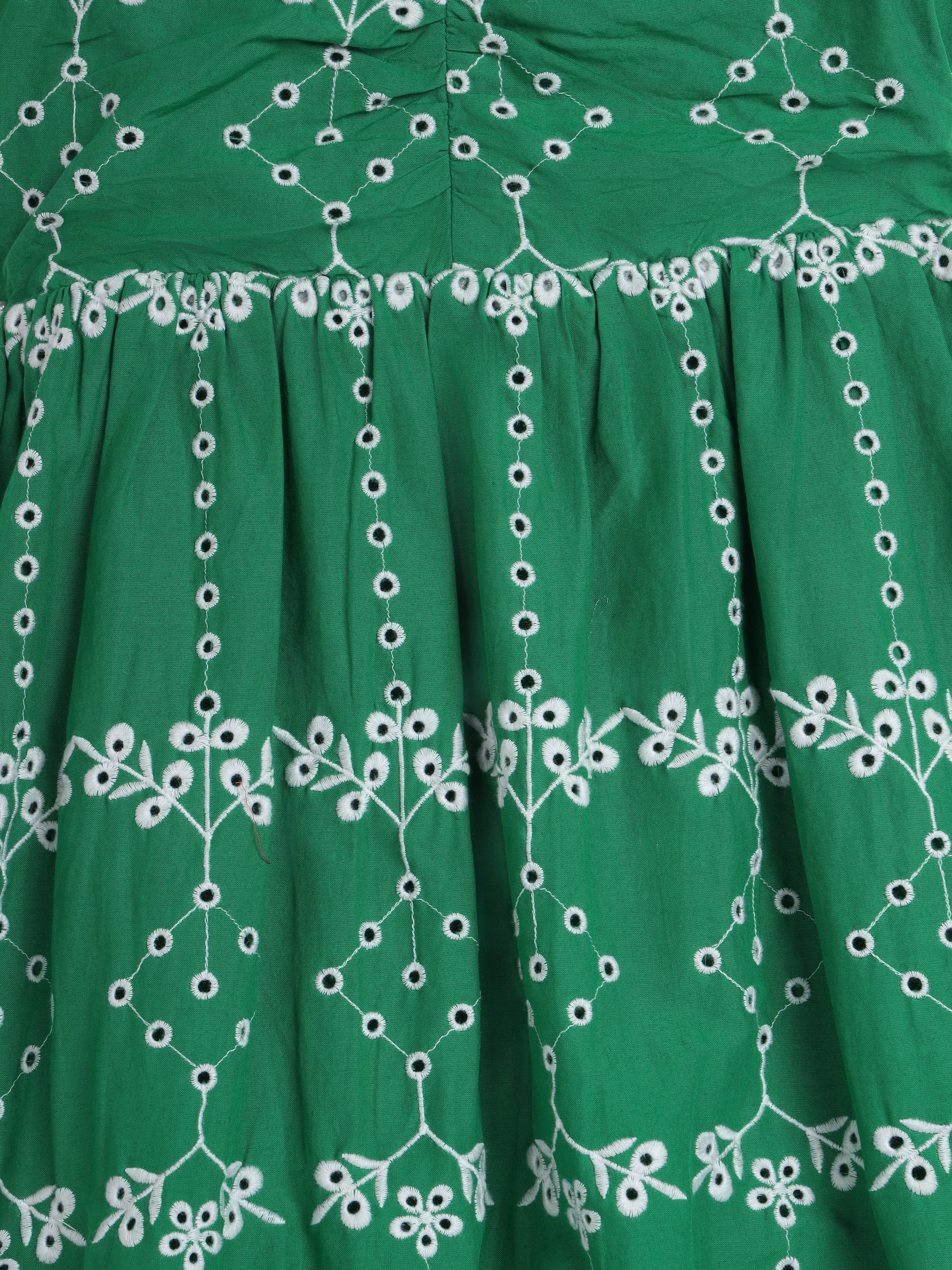 Green Schiffli Dress