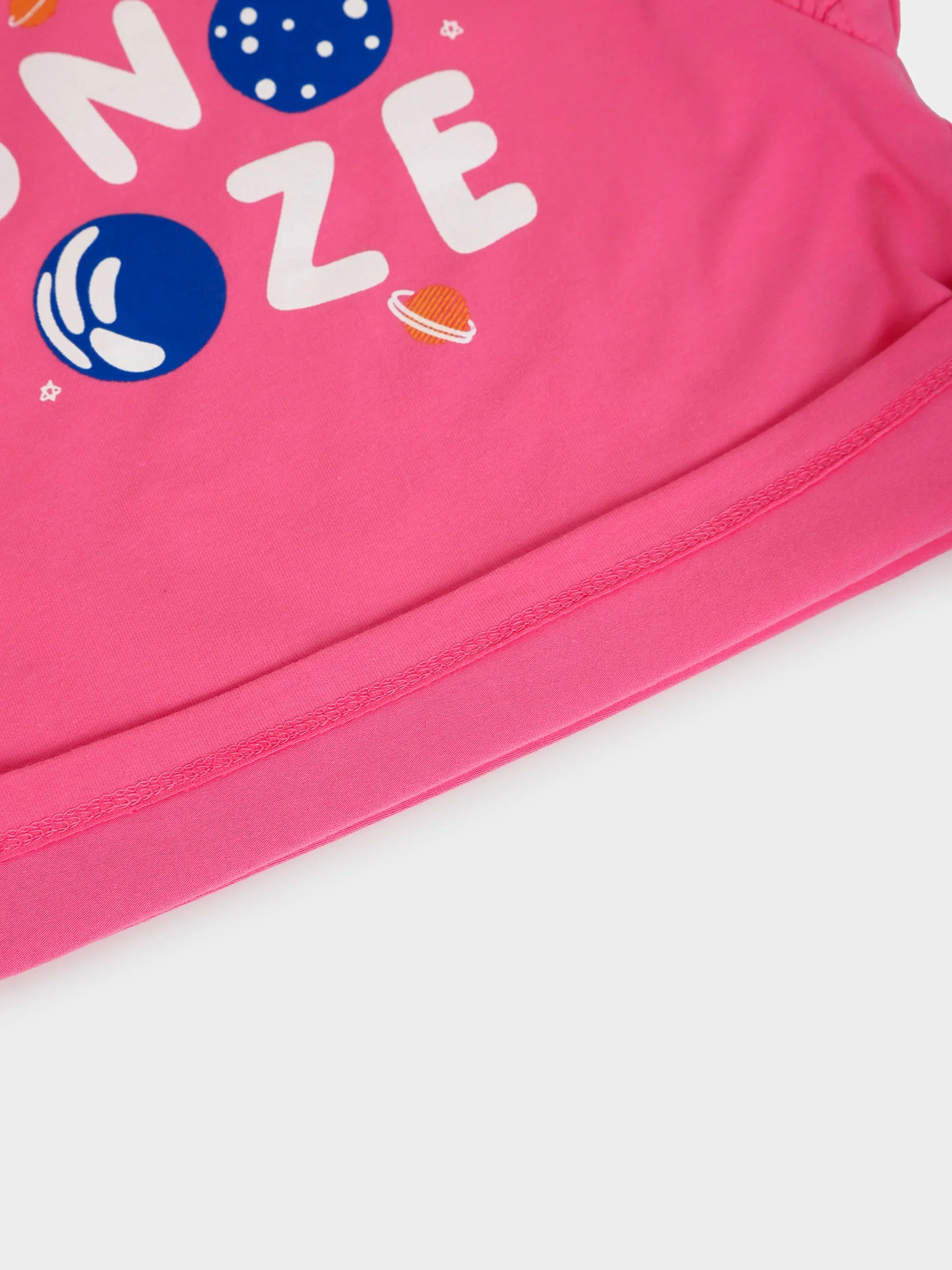 Snooze Pink Tee & Gingham Shorts Set