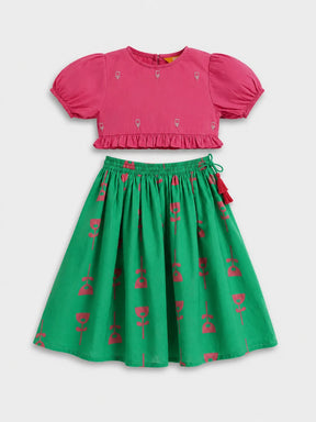 Piece Top & Skirt Set