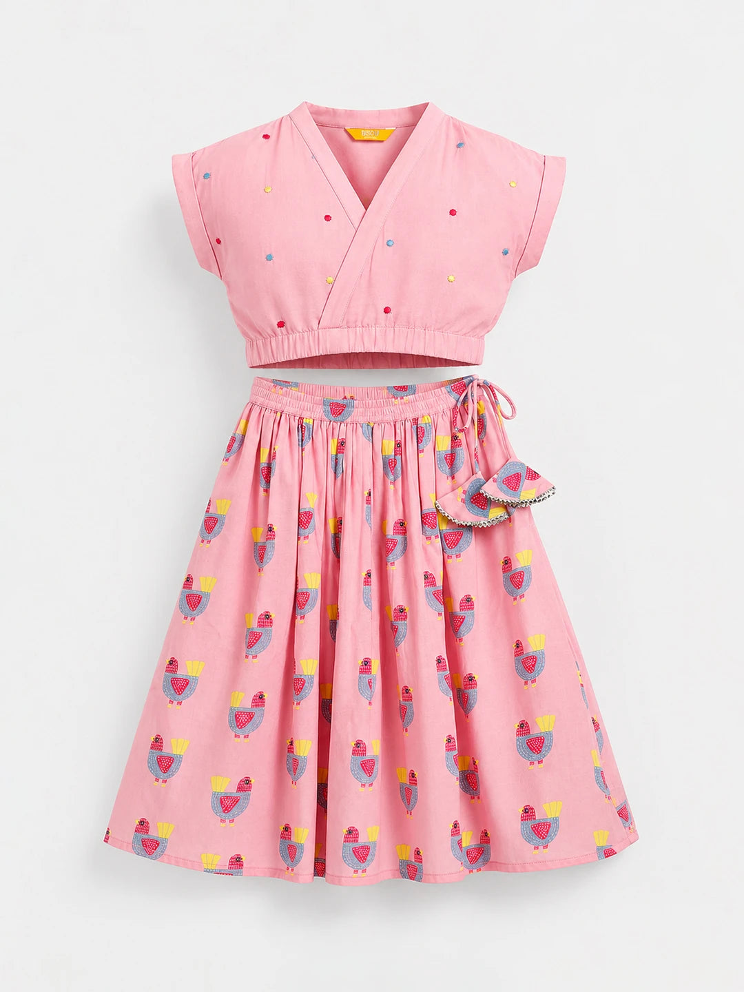 Embroidered Shantoon Top & Skirt Set