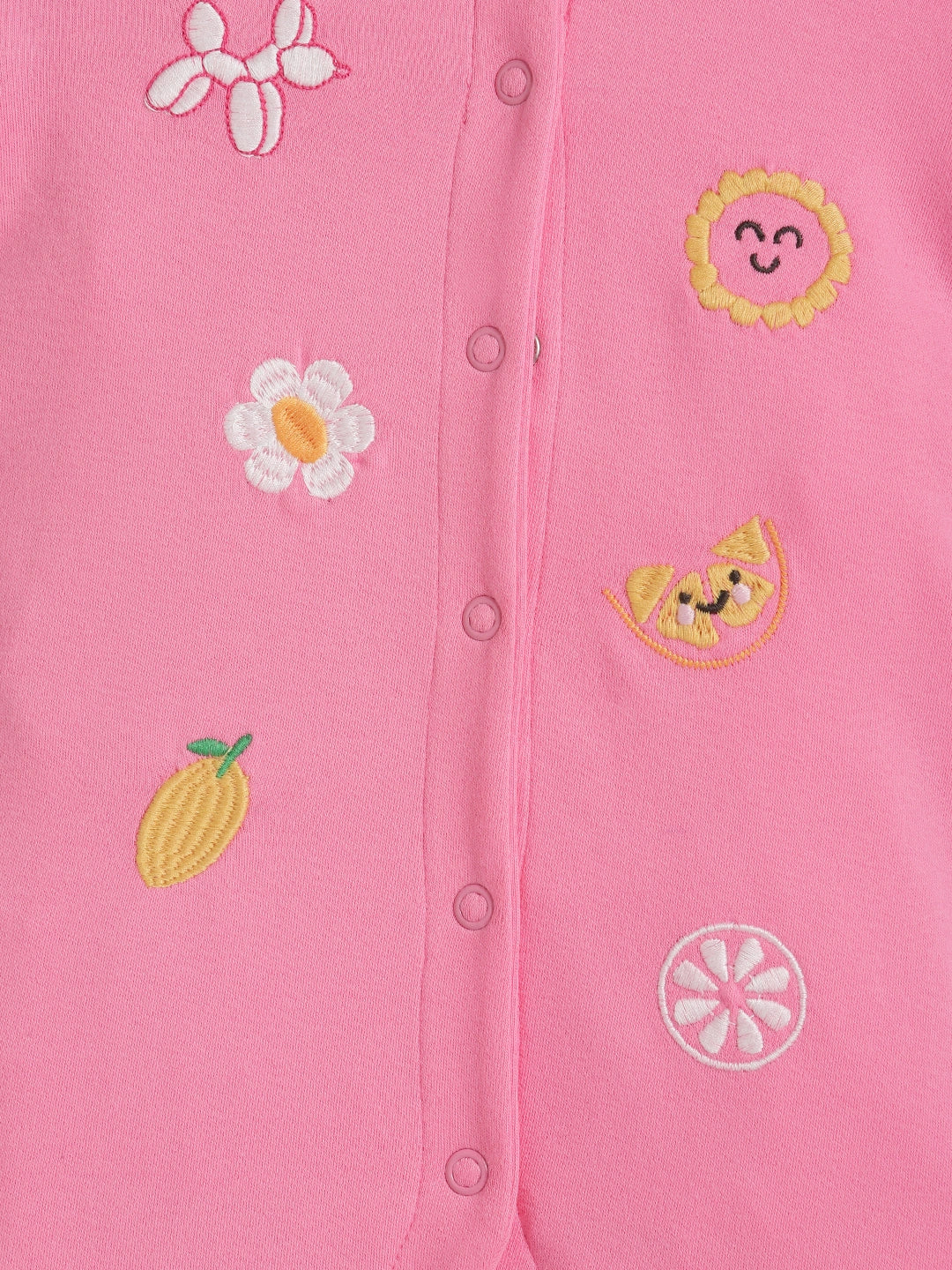 Blush Sniggle Embroidered Sleepsuit