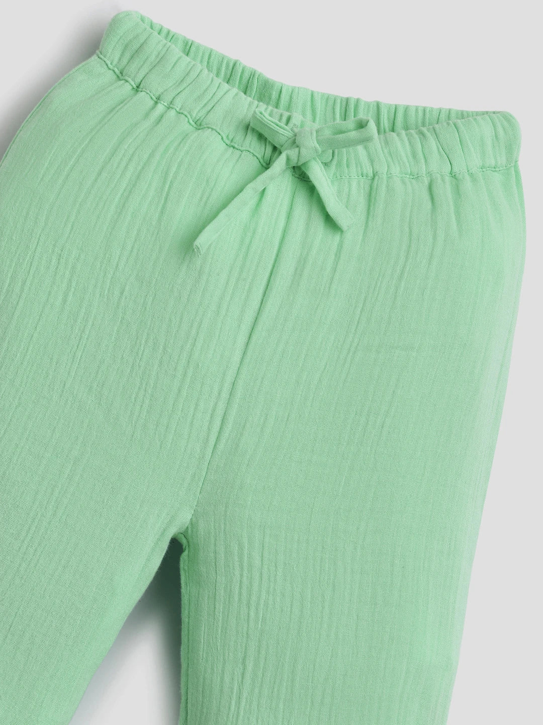 Minty Wraparound Cotton Jhabla Set