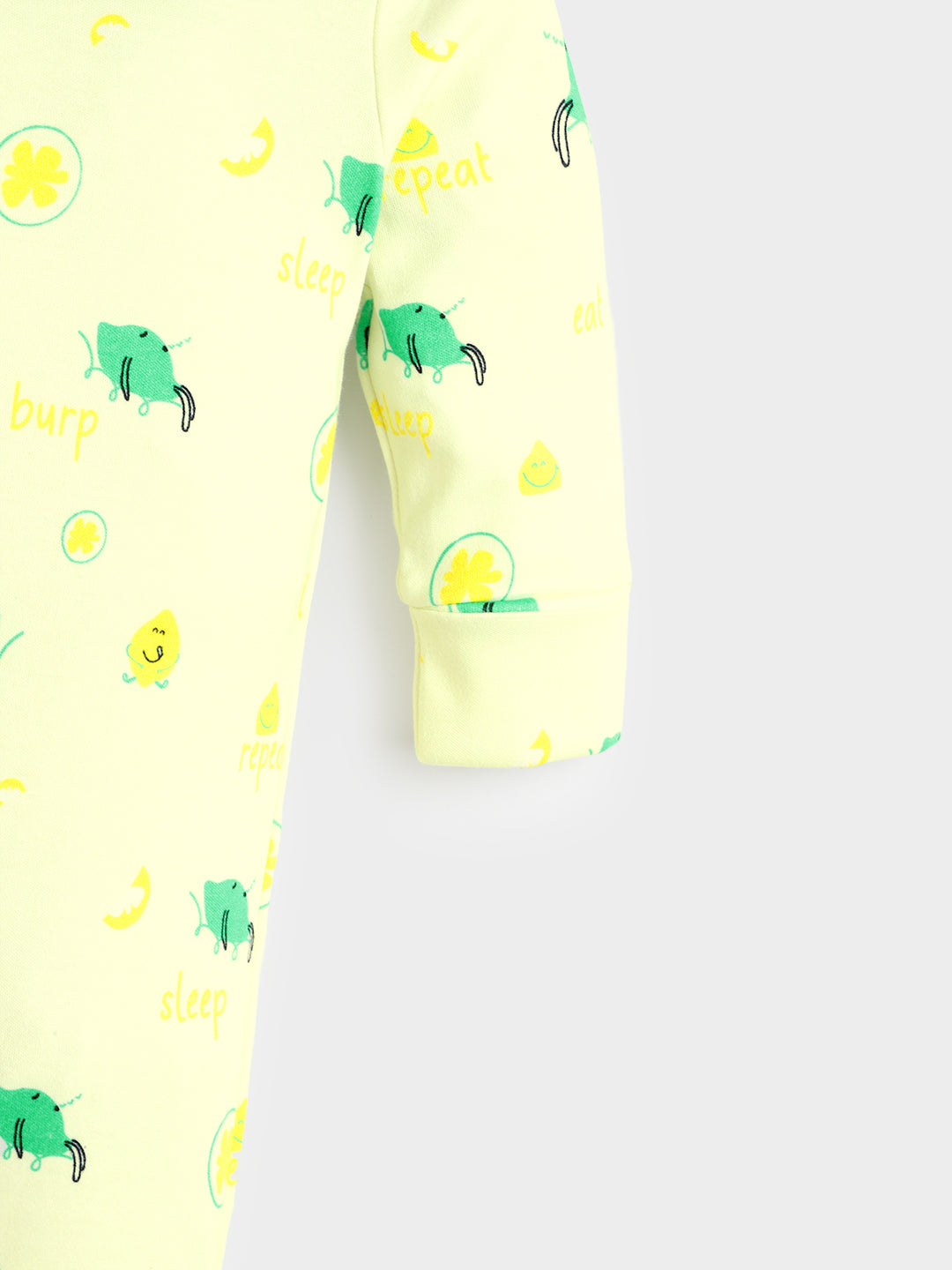 Snuggle Fit Printed Cotton Sleepsuit - Footed