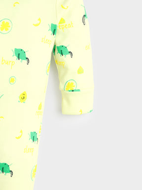 Snuggle Fit Printed Cotton Sleepsuit - Footed