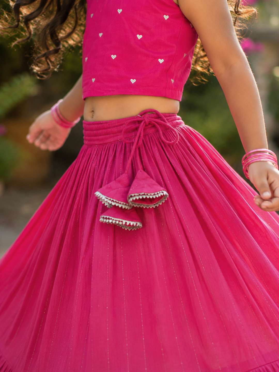 Embroidered Rayon Top Skirt Set