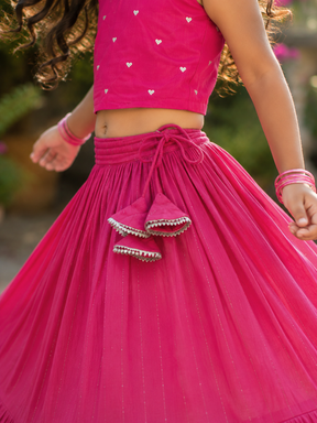 Embroidered Rayon Top Skirt Set