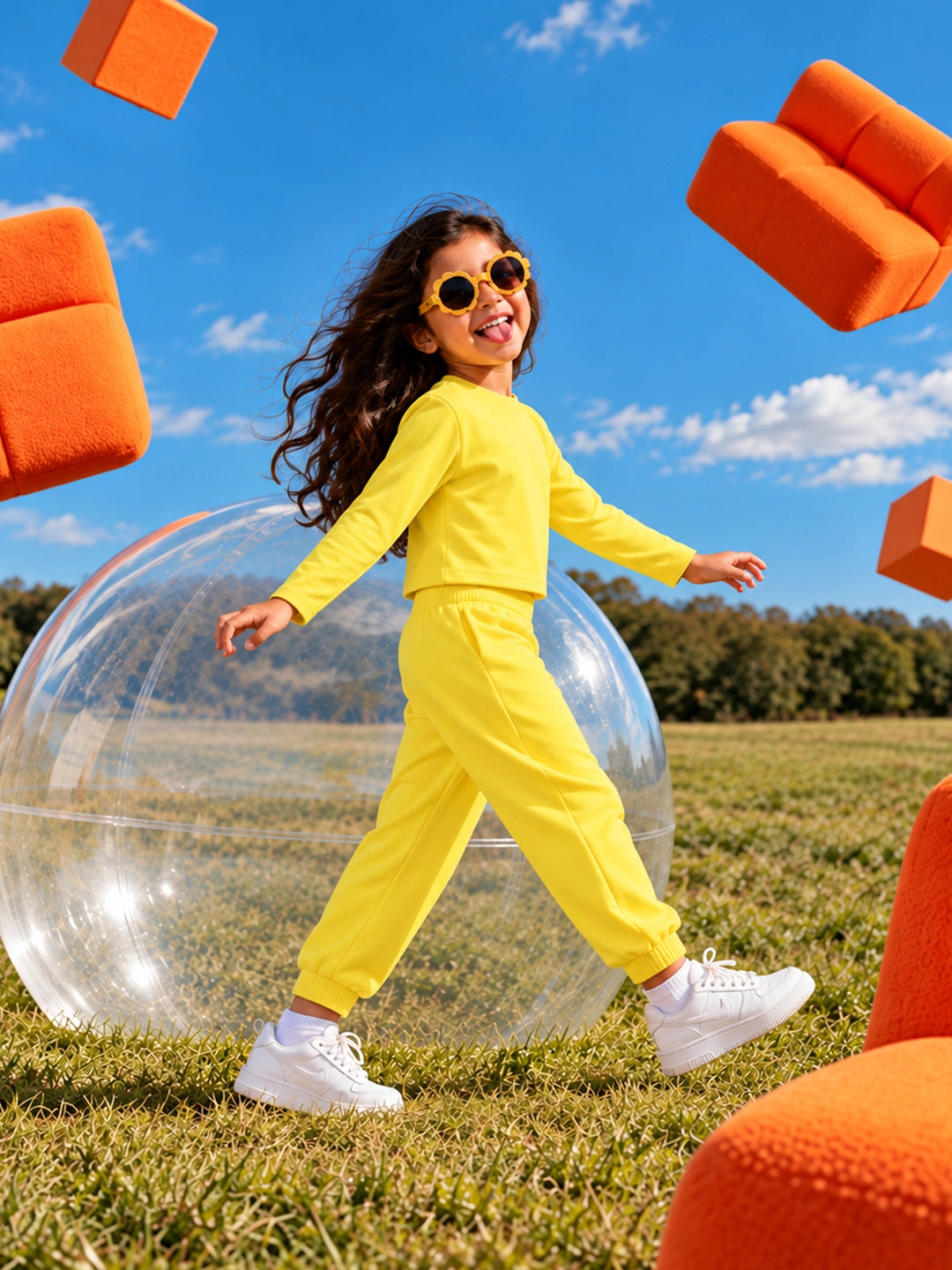 Playful Yellow T-Shirt & Jogger Set