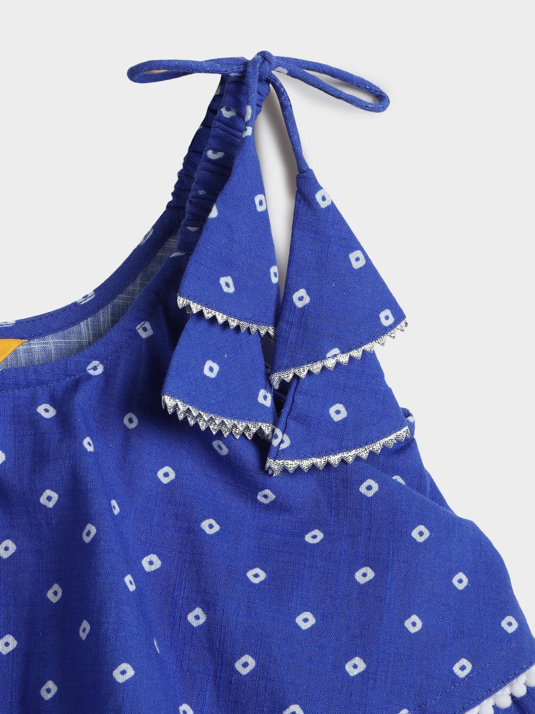 Blue Twirl Bandhani Sharara Set