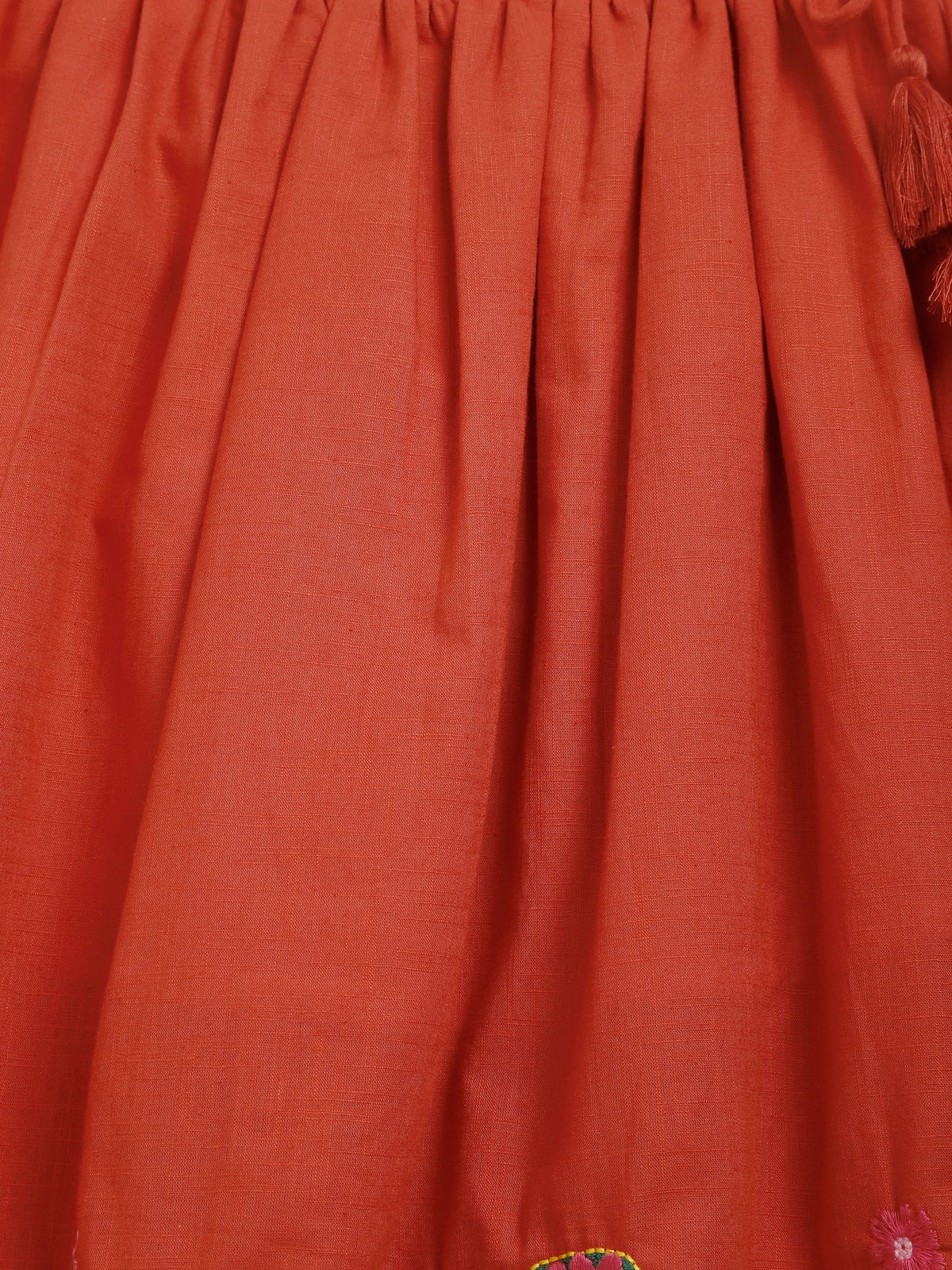Red Embroidered Skirt Top Dupatta Set