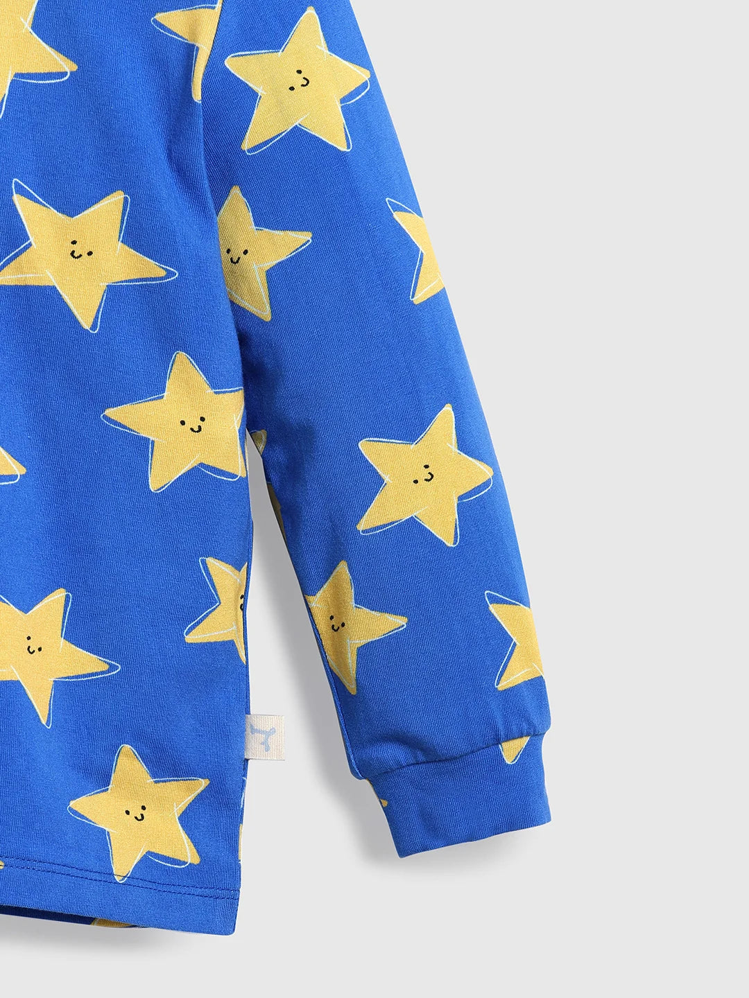 Boys Blue Cotton Printed Night Suit Set