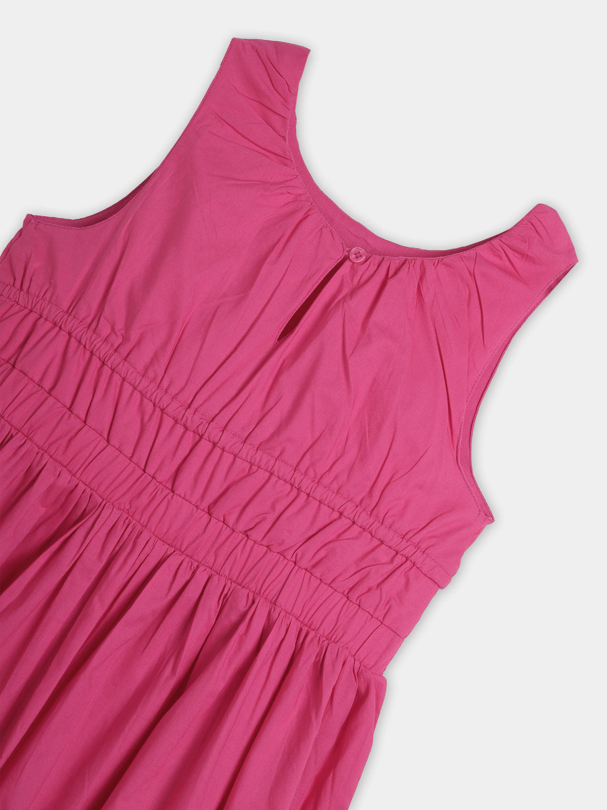 Embroidered Pink Sleeveless Dress