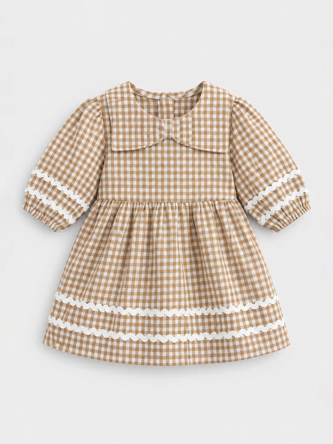 Brown Gingham Dress