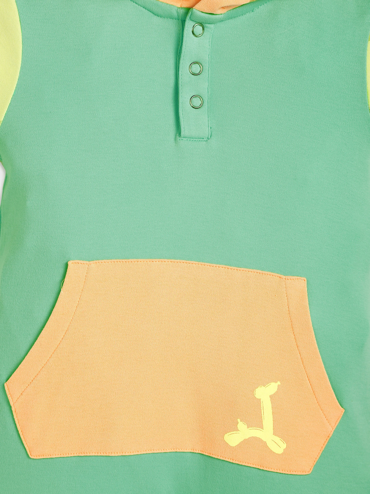 Colorblock Hooded Romper