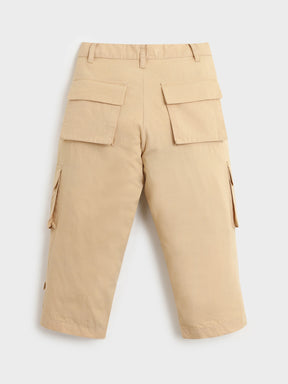 Boys Textured Shirt & Cargo Pants Co-Ord Set
