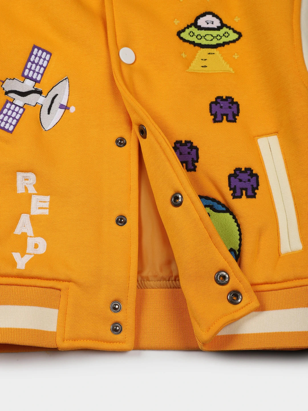 Ready Set Go Embroidered Varsity Jacket