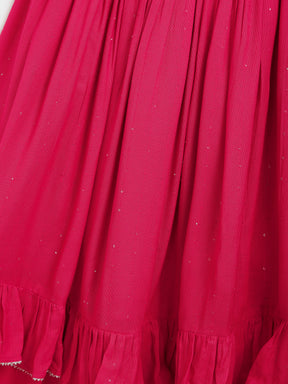 Pink Halter Top Skirt Set