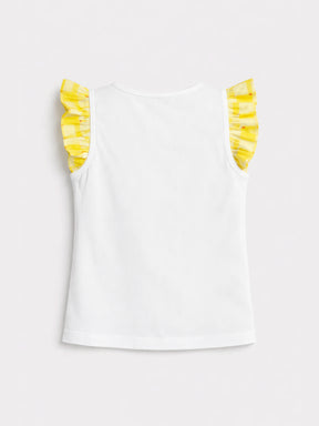 Ruffle Sleeve Top & Tennis Print Skort Co-ord Set