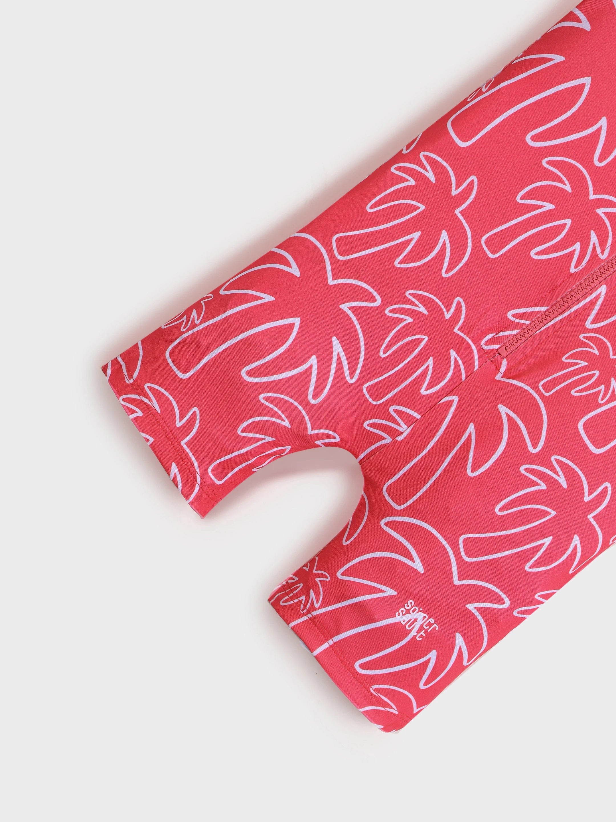 Tropical Palm Zip Swimsuit