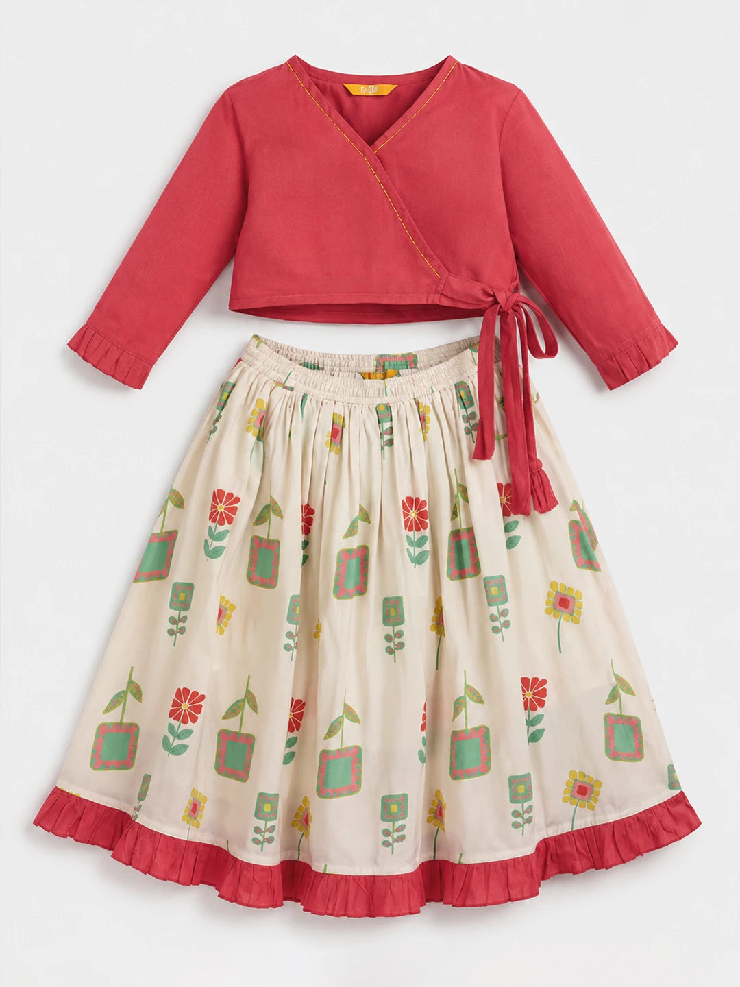 Wrap Top & Skirt Set