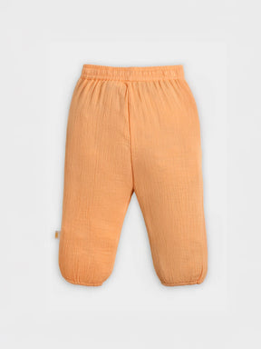 Orange Embroidered Wraparound Jhabla Set