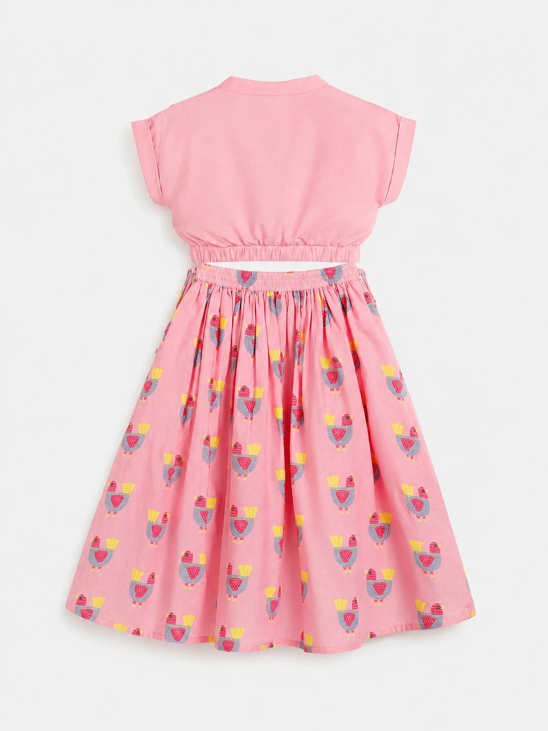 Embroidered Shantoon Top & Skirt Set
