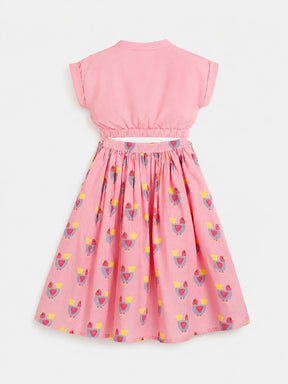 Embroidered Shantoon Top & Skirt Set