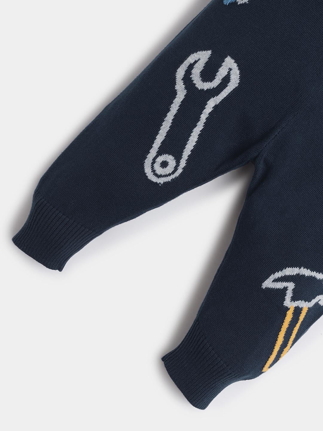 Printed Cotton Sweater & Jogger Set