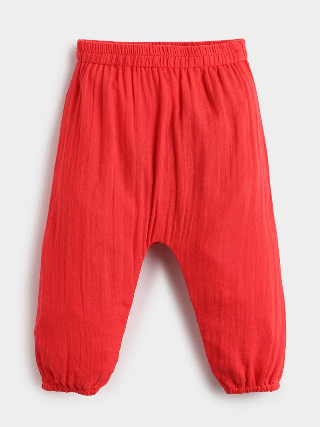 Red Hibiscus Kurta Set- Newborn