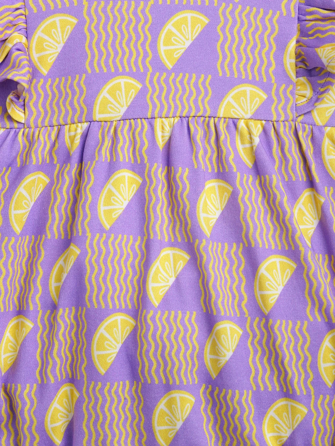 Zesty Lemon Printed Cotton Romper