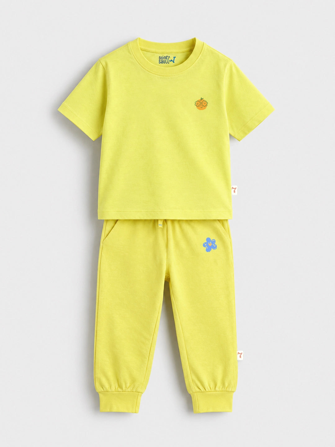 Playful Yellow T-Shirt & Jogger Set