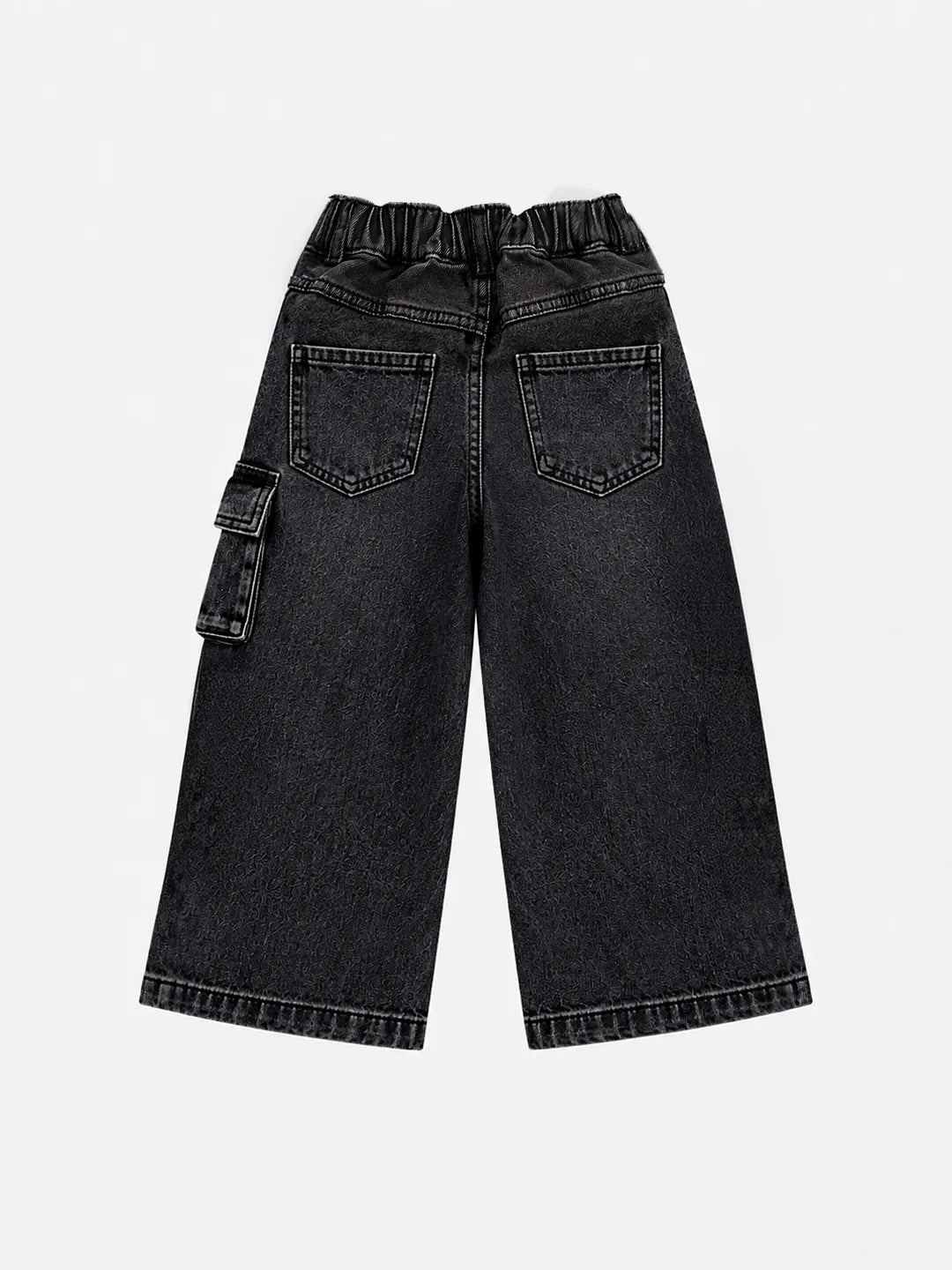 Black Cargo Denims