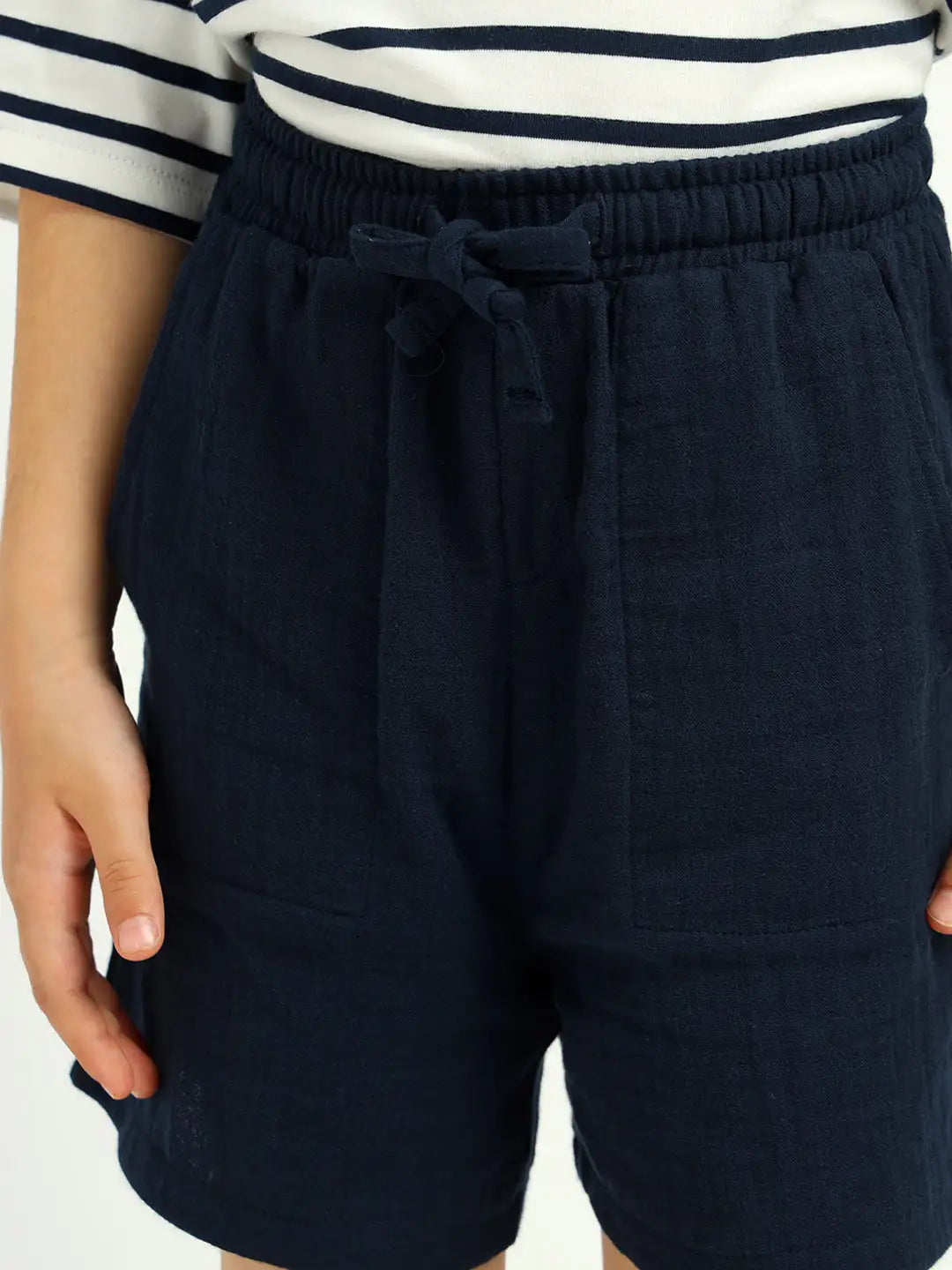 Deep Sea Striped Cotton T-Shirt and Shorts Set