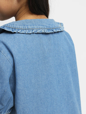 Tomato Cotton Denim Top & Skort Set