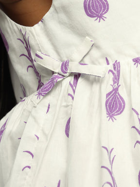 Turnip Flared Cotton Long Top & Skirt Set