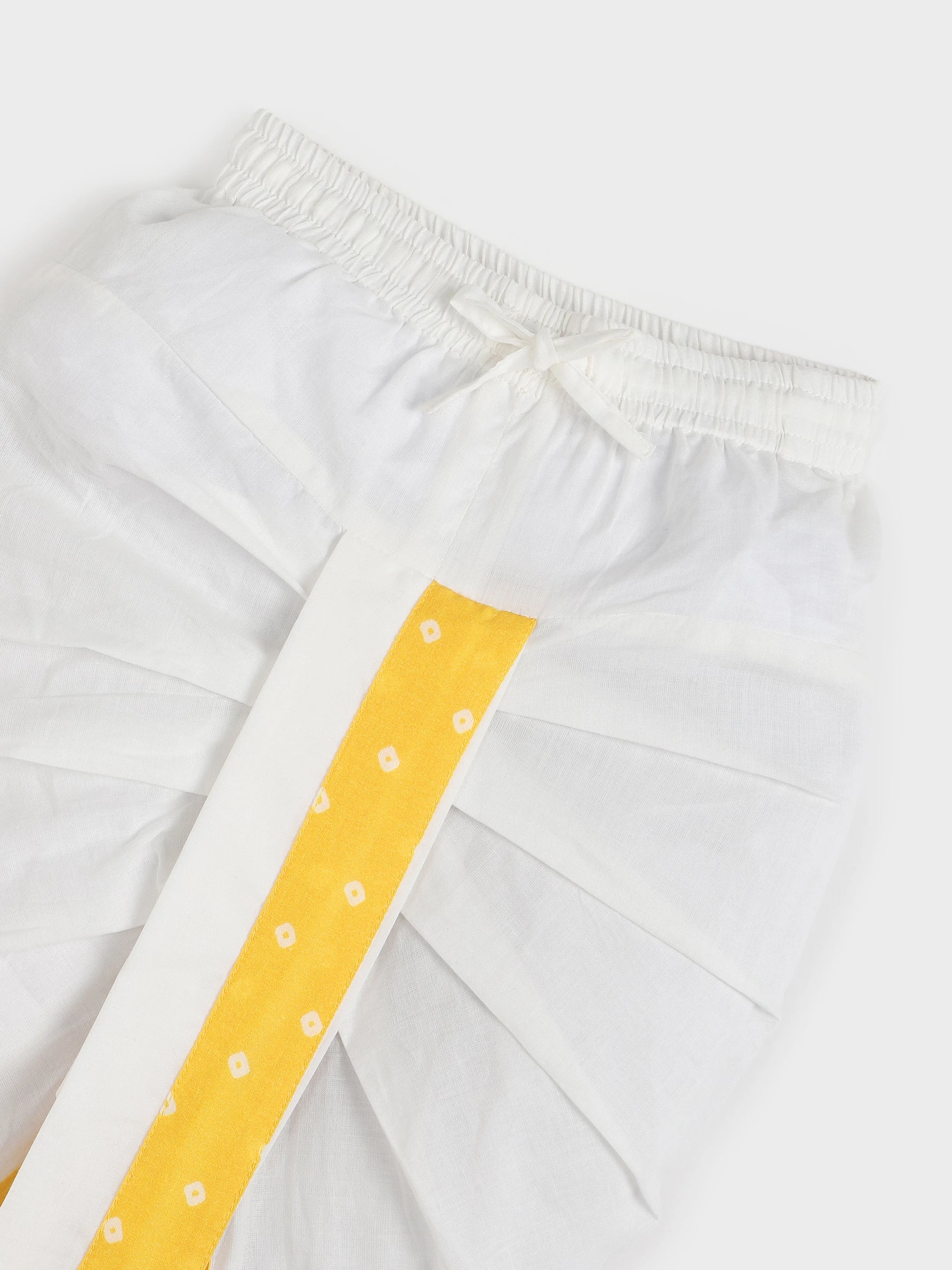 Yellow Quilted Jacket - Kurta Dhoti Set