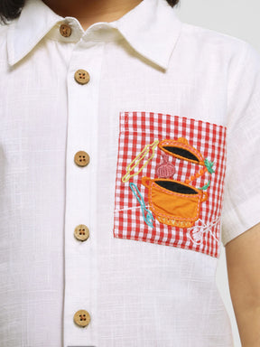 Boys Can Cook Embroidered Cotton Shirt
