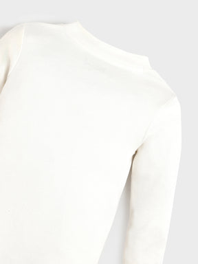 White Quilted Sleepsuit