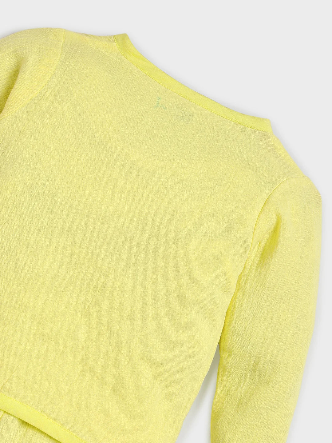 Yellow Wrap Around Cotton Jhabla Set