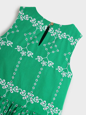 Schiffli Peplum Co-ord Set