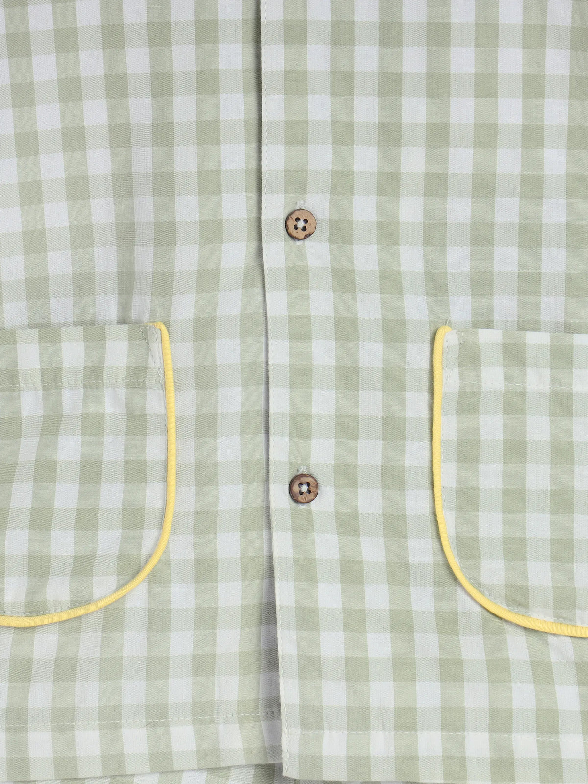 Checkered Green Shirt & Shorts Set