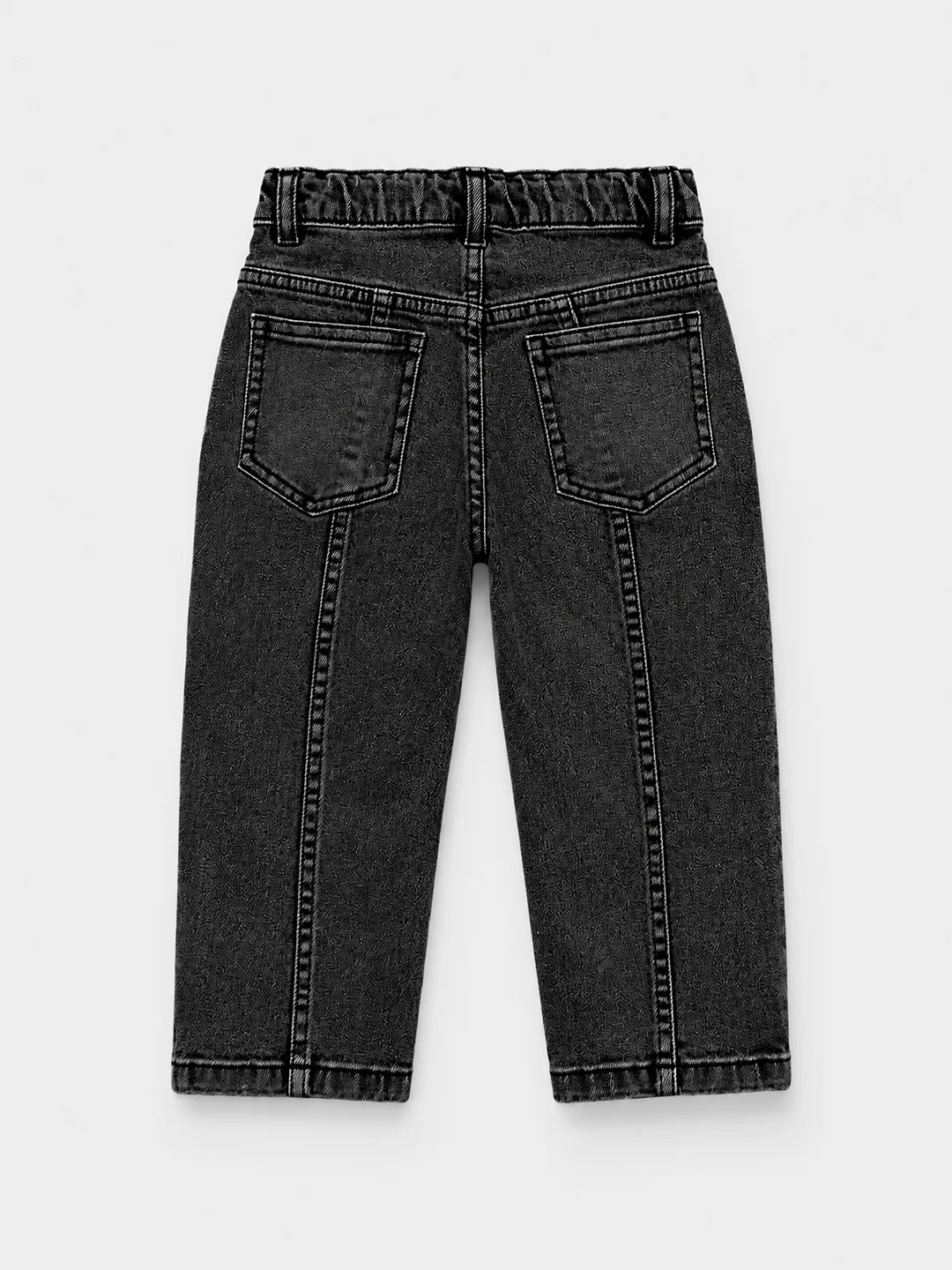 Black Side Embroidered Denim