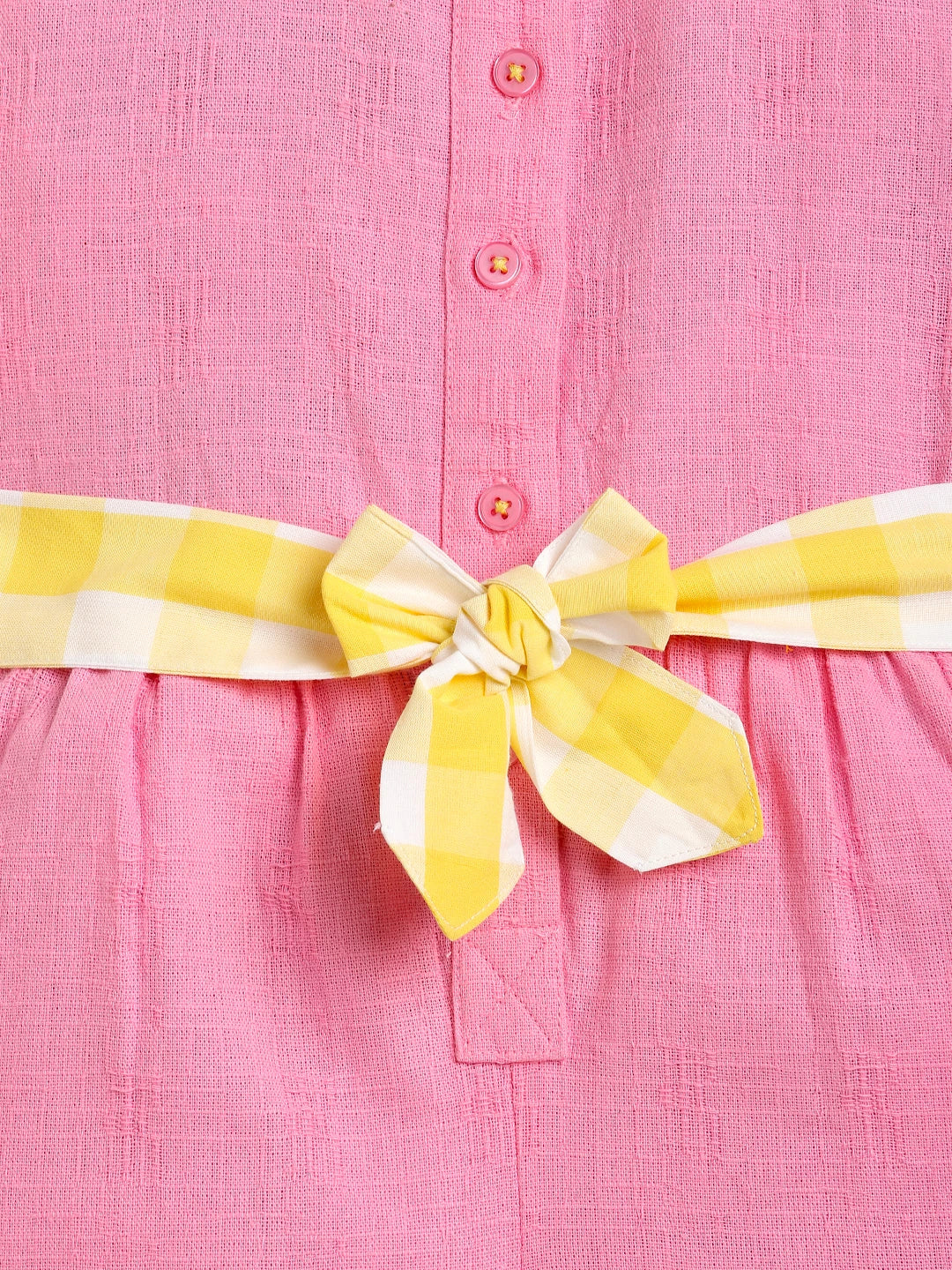 Playsuit with Gingham Belt