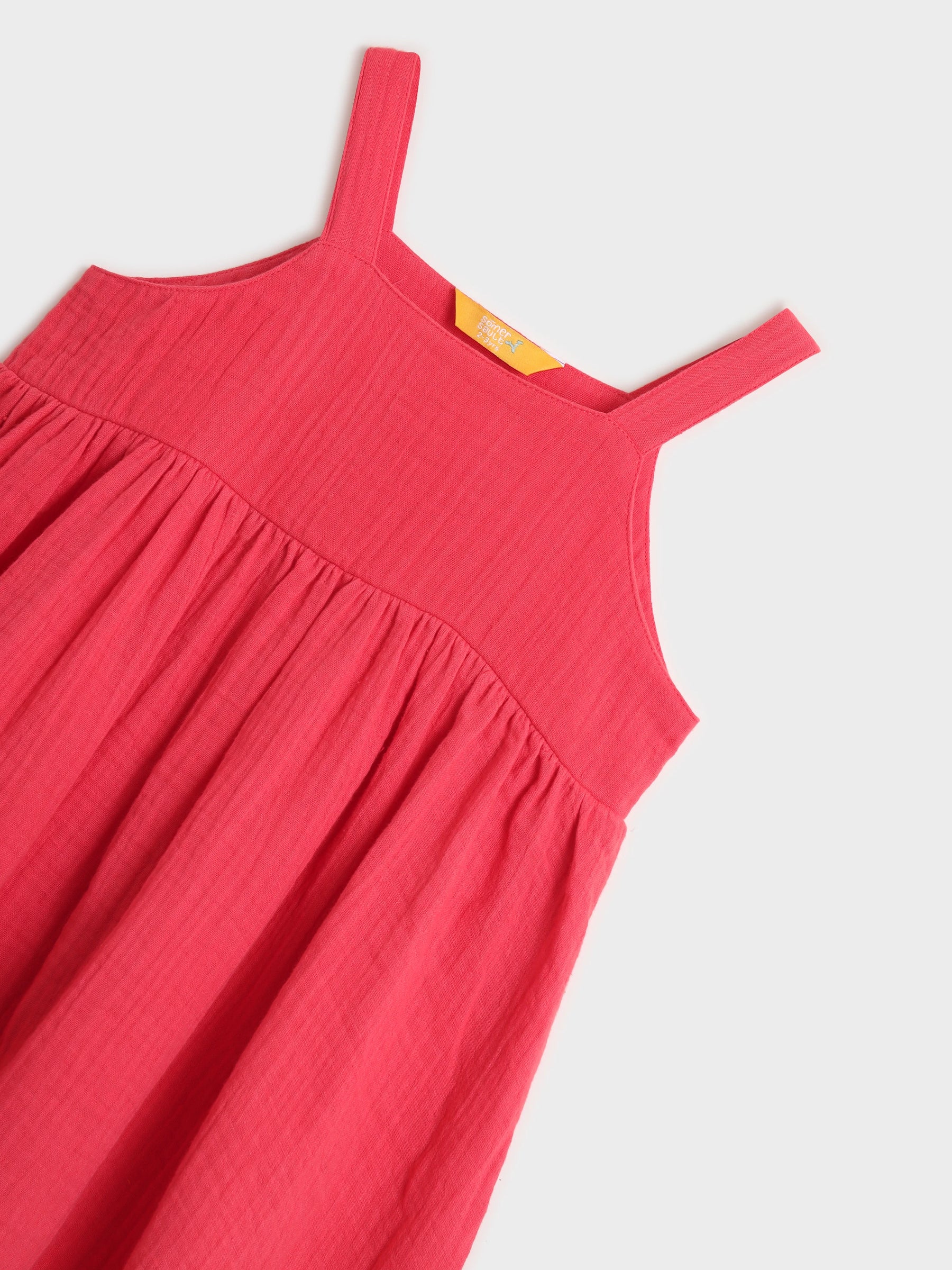 Quilted Overlay Strap Dress