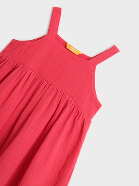 Quilted Overlay Strap Dress