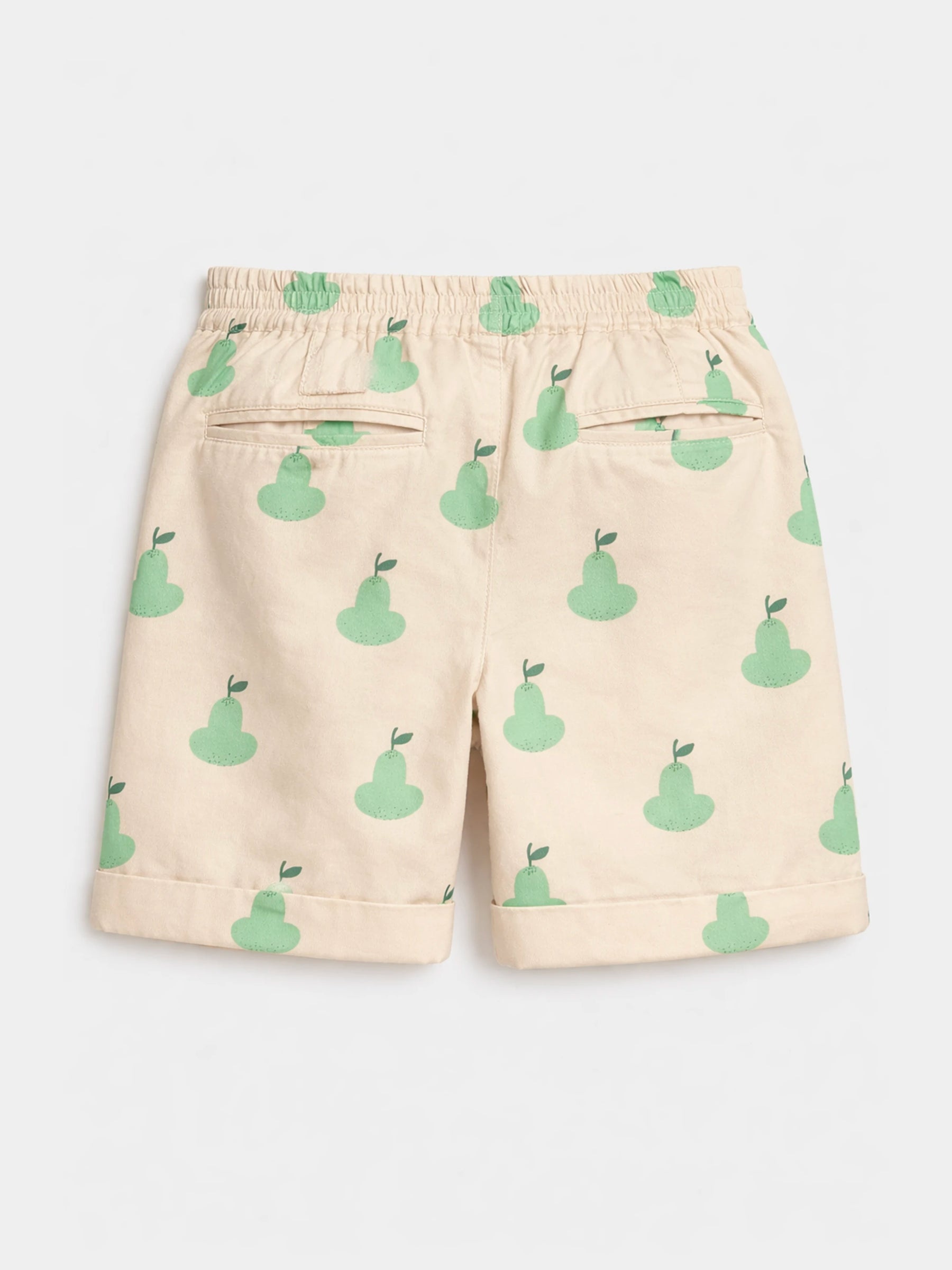 Mint Frill Collar Top & Pear Print Shorts Co-ord Set